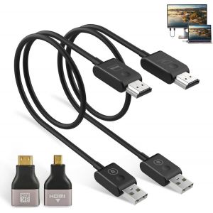 Hdmi Sans Fil Cs6,1080P Transmetteur Sans Fil Emetteur Et Récepteur Wireless Hdmi File Video Projection 20M/65Ft 5Ghz Pour Vidéo Moniteur Ordinateur Hdtv Pc Caméra Projecteur - Neuf