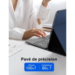 Clavier Pour Honor Pad X8a 11 Pouces - Clavier R&eacute;tro-&Eacute;clair&eacute; Fran&ccedil;ais Azerty Avec Multi-Touch, Coque Clavier Pour Honor Pad X8a 11 Pouces, Bleu Fonc&eacute; - Neuf