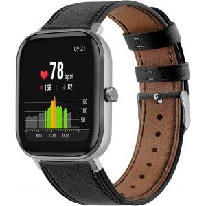 Kal-Compatible With Garmin Venu/Venu Sq/Venu Sq Music/Approach S40/Vivomove Hr Sport Leather Watch Strap, Retro Watch Strap With Quick Release Pin (20mm, Pattern 9), Pattern 9, 20mm, Strap, - Neuf
