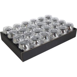 Un Plateau De 24 Oeufs Métallisés - Ruban D'emballage Cadeau - Couleur : Argent - Dimensions : 10mx7mm - Emballage Cadeau - Neuf