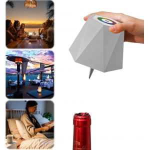 Kal-Lampe Sans Fil Pour Col De Bouteille, Embout Led Rechargeable, Abat-Jour Pour Bouteilles, Lampe Tactile Sans Fil, 3 Couleurs, Pour Bars, Restaurants (Blanc D) - Neuf