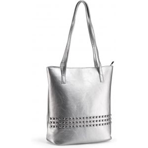 RFCBC-Femme Sac Portés Épaule Fille Grand Sacs à Main en Cuir PU Sac Bandouliere Riveté Sac Cabas Femmes Sac de Cours Voyages Travail Shopper Université - Neuf