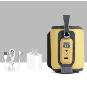 Chauffe-Biberon Universel - Jaune, 5 Vitesses Réglables, Chauffe-Biberon Usb Portable, Chauffe-Biberon Pour Voiture, Pour La Maison, Les Courses, La Voiture Et Les Voyages - Neuf