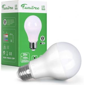 Ampoule Led Standard Culot E27,Blanc Froid 6500k,20w Équivalent 150w,Dépolie, Lot De 1[Classe Énergétique E] - Neuf