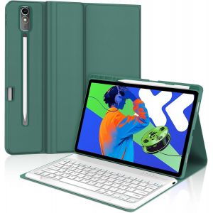 Clavier Pour Lenovo Idea Tab Pro 12.7"" 2025, &Eacute;tui Clavier Pour Lenovo Idea Tab Pro 2025 Magn&eacute;tique Azerty Fran&ccedil;ais Amovible, Vert Fonc&eacute; - Neuf