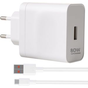Eryi-80w Chargeur Rapide Pour Oppo, 80w Chargeur Supervooc Rapide Avec Câble 1m Usb C Compatible Avec Oppo Find X5 Pro X5 X3 Neo X4 Reno 11f 8 Pro 7 Reno 8t A54 A57 One-Plus 12 11 10t Nord 2t - Neuf