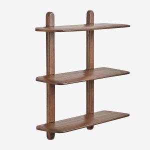 &Eacute;tag&egrave;re murale en bois Veleta Brun Acacia fonc&eacute; ↔︎ 80 cm - Neuf