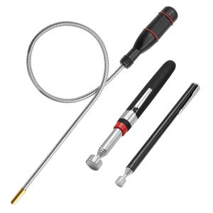 KALANKA-Lot de 3 barres magn&eacute;tiques t&eacute;lescopiques - Outil puissant - Barre magn&eacute;tique flexible - Aimant t&eacute;lescopique extensible - Aimants extra puissants pour ramasser de petites pi&egrave;ces et pi&egrave;ces de - Neuf