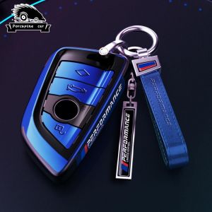 Étui pour clé de voiture,housse pour Bmw F20 G20 G30 X1 X3 X4 X5 G05 X6 X7 G11 F15 F16 G01 G02 F48,support d'accessoires,coque porte-clés - Type blue leather SR por - Neuf