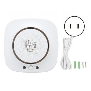 HJLIAN Detecteur de fumee intelligent avec telecommande et application, reponse rapide, 85 dB, Wi-Fi en temps reel, pour la maison, prise americaine 110 V/230 V - Neuf