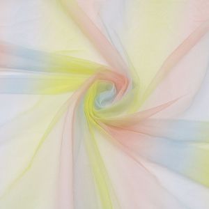Tissu En Tulle Imprimé Arc-En-Ciel,Bricolage,Couture,Douche,Jupe Tutu Colorée D'été,Robe De Princesse,Fournitures Décoratives Pour Fête De Mariage - Type Light Yellow Pink-150cm X1yards - Neuf