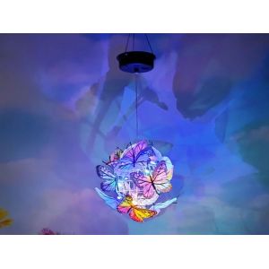 Suspension solaire en forme de boule papillon pour d&eacute;coration de jardin ext&eacute;rieur - Neuf