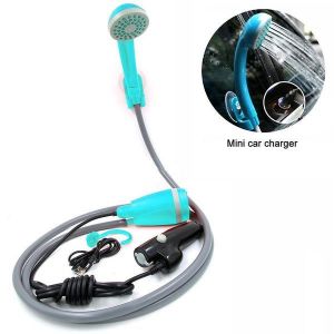 Douche De Camping Portable Bran Avec Pompe Submersible ¿ Rechargeable, Légère Et Facile À Installer Pour Les Aventures En Plein Air - Neuf