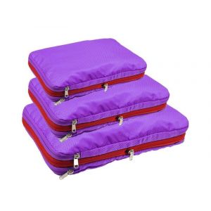 3 cubes de compression de voyage - Violet - Petit, Moyen, Grand - Organisez et &eacute;conomisez de l'espace - Neuf