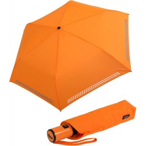 Mini Parapluie Safety Reflex Extra L&eacute;ger Pour Enfant, Orange Fluo Automatique, 95 Cm - Automatik, Parapluie De Poche Automatique - Neuf