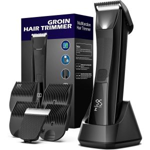 Nsiecd-Tondeuse Corps Homme, Tondeuse Intime Homme Étanche Wet&dry Rasoir Partie Intime Électrique Usb Rechargeable Imperméable Pour Aisselles, Aines, Poils Intimes - Neuf