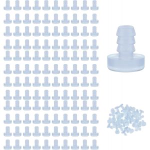 120 Pcs Butoir Porte Mural En Silicone Pare-Chocs De Table En Verre Avec Tige Tampon De Porte Caoutchouc Transparent Pour Anti-Collision Et R&eacute;duction Du Bruit De Meuble Tiroir Porte D'armoire - Neuf