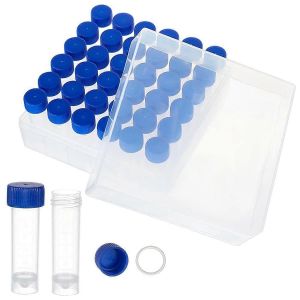 36Pcs 5Ml Cryo Tubes Flacons en plastique avec bouchons &agrave; vis pour fournitures de laboratoire - Neuf