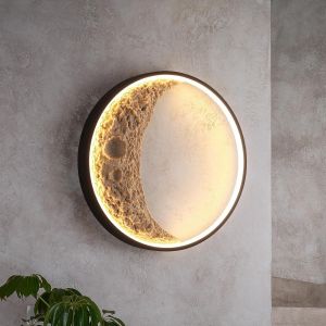 Subzonal-Moon Lampe Murale 3d Applique Murale Int&eacute;rieure, Lampe Lune De Art D&eacute;co, Appliques Murales Led Ronde, Lampe Luna &Agrave; Lumi&egrave;re Chaude Pour Salon, Chambre D'enfants, Couloir Hall D'entr&eacute;e 30cm - Neuf