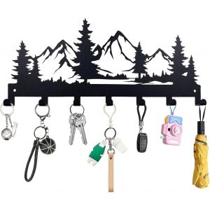 KALANKA-Porte Clef Mural, Porte Accroche Cl&eacute; Mural Accroche en M&eacute;tal avec 7 Crochets pour Le Couloir, La Porte D'entr&eacute;e, La Chambre, La Cuisine et Le Bureau - Neuf