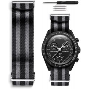 Kal-Bracelet De Montre Nato 20mm Compatible Avec Omega X Swatch Moonswatch - Neuf