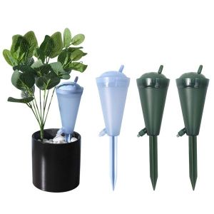 Lot de 4 dispositifs d'arrosage automatique en plastique pour plantes, pots d'intérieur et d'extérieur, système d'arrosage automatique pour fleurs de jardin (vert et bleu) - Neuf