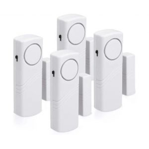 Syst&egrave;me d'alarme sans fil pour portes et fen&ecirc;tres, 4 pi&egrave;ces, pour la s&eacute;curit&eacute; de la maison - Neuf