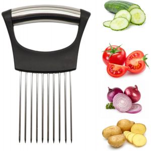 Chenquansarl-Coupe-Oignons En Acier Inoxydable - Support Pour Couper Les Oignons - Aide &Agrave; La D&eacute;coupe - Assistant Alimentaire - Coupe-L&eacute;gumes Manuel - Pour Viande, Oignons, Pommes De Terre, Tomates, C - Neuf
