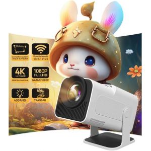 ChenQuanSarl-Projecteur Hy320 Avec Android Tv, Natif 1080P 4K, Vision Beamer Portable, Connexion Bidirectionnelle Avec Wifi Et Bluetooth, - Neuf
