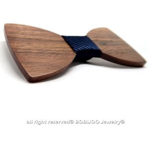 Tzf-- Noeud Papillon Bois Chic Tendance Homme Différents Modèles Fait Main Tissu Cuir - Neuf