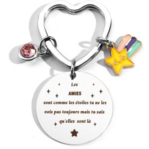 KALANKA-Porte clés Cadeau Amies Atsem Belle Mere Couple Marraine Nounou Papa Soeur Homme Femme - Neuf