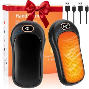 JGD-Chauffe Main Rechargeable, Chaufferette Main Reutilisable 10000 mAh, Temp&eacute;rature 40 &agrave; 60 &iquest;, Chauffage Double Face, Chaufferette Main &Eacute;lectrique Portable pour l'Ext&eacute;rieur, La Chasse, Le Camping - Neuf