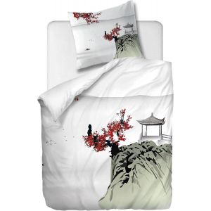 Parure De Lit Pi&iquest;&iquest;Ces Avec Housse De Couette Et Taie D'oreiller,Peinture Chinoise, X Cm / X Cm X ,Multi - Neuf