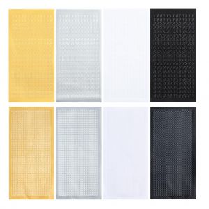 Lot De 8 Feuilles De Lettres Et Chiffres Autocollants En Pvc Pour Bricolage, Scrapbooking, Boites Aux Lettres, Fenetres, Portes, Voitures - Neuf
