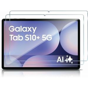 Protection Écran En Verre Trempé Pour Samsung Galaxy Tab S10 Plus/S9 Plus/S9 Fe Plus/S8 Plus/S7 Plus/S7 Fe, 2 Pièces Film De Protection, 9h Dureté Anti Rayures, Hd Clair Protecteurs D'écran - Neuf