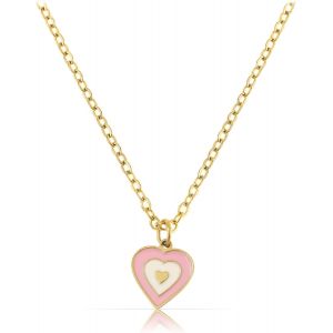Kal-Collier Filigrane Pour Femme En Or Avec Pendentif En Forme De C?ur, Fleur Ou Trèfle, En Acier Inoxydable Chirurgical, 40 + 5 Cm, Bijoux En Or, Étanche, Collier D'amitié - Neuf