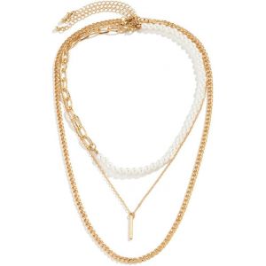 Kal-Collier De Perles Pour Hommes, Ras Du Cou En Fausse Perle, Set 3 Pi&egrave;ces Collier Homme, &Eacute;l&eacute;gant Retro Collier Perle Ras Du Cou Hypoallerg&eacute;nique, Valentin Anniversaire Collier - Neuf