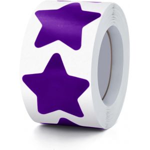 &Eacute;toiles Violettes Autocollantes Rouleau 3.8cm Grande &Eacute;toile Autocollante &Eacute;tiquettes De No&euml;l &Eacute;toile Autocollant De R&eacute;compense D&eacute;coration Pour Enfants Enseignants Business 500 Pi&egrave;ces - Neuf
