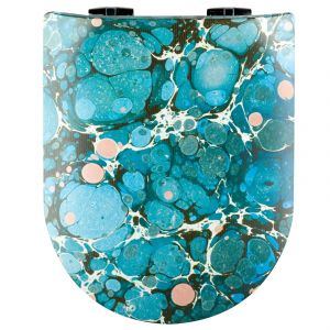 Abattant wood slim d&eacute;clipsable au style pierre pr&eacute;cieuse - Neuf