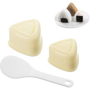 Kalanka-Moule &Agrave; Onigiri Triangulaire Avec Cuill&egrave;re &Agrave; Riz - 3 Pi&egrave;ces - Anti-Adh&eacute;sif - Moule &Agrave; Sushi - Neuf