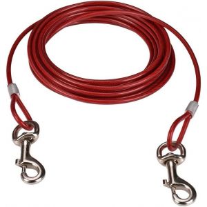 Câble D'attache Pour Chien Rouge De 3 M, Câble D'attache Pour Chien, Câble D'attache Pour Animal De Compagnie, Laisse Pour Animal De Compagnie De Petite Et Moyenne Taille - Neuf