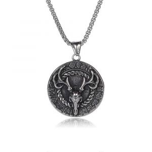 Vintage Punk T&ecirc;te De Cerf Alliage Hommes Pendentif Collier Bijoux Personnalit&eacute; Hip Hop Rock Pendentifs En M&eacute;tal Cou Cha&icirc;ne Accessoires De Mode - Neuf