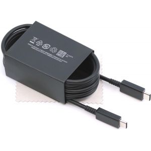 JGD-C&acirc;ble de Charge pour Samsung EP-DX510 pour Samsung Galaxy S23 Ultra (S918B), Galaxy S23 Plus (S916B) 1,8m c&acirc;ble de donn&eacute;es 5A Noir Type-C avec mungoo Chiffon de Nettoyage d'&eacute;cran - Neuf
