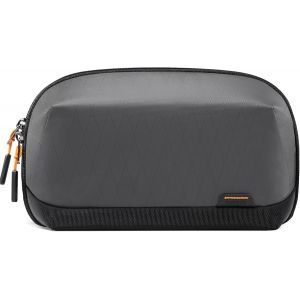 Ouverture &Agrave; 180&deg; Sac De Rangement C&acirc;bles,Organisateur D'Accessoires &Eacute;lectroniques Avec Poign&eacute;e,Pochette De Gadgets Tech Pouch, R&eacute;sistant Aux &Eacute;claboussures &Eacute;tui De Transport, Gris - Neuf