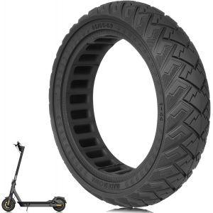 60/65-6.9 10 Inch Solid Rubber Tyre For Ninebot Max G2/G65 Electric Scooter, Solid Anti-Skid Puncture Resistant Tyres, Spare Wheels, Non-Inflatable Tyres (Black, - Neuf