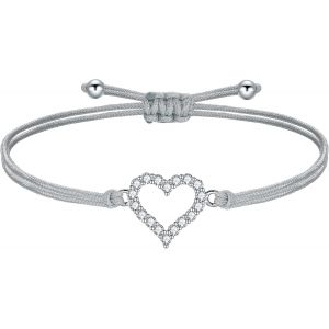 Eryi-Bracelet Cordon Filigrane Argent 925 Infini Amour Coeur Arbre De Vie Bracelet Pour Fille Femme Ado Réglable, Anniversaire Journée Enfants Bijoux - Neuf