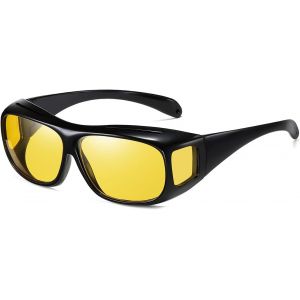Lunettes De Vision Nocturne Polarisés Adaptées Aux Lunettes Enveloppant Les Lunettes De Soleil Hommes Arounds Protection Contre La Conduite - Neuf