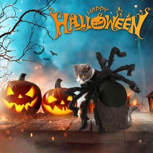 Déguisement D'halloween Pour Chien Et Chat, Araignée Géante En Fourrure, Déguisement De Cosplay, Accessoires Pour Animaux De Compagnie, Décoration Pour Chiens, Chiots Et Chats (1 Paquet, S) - Neuf