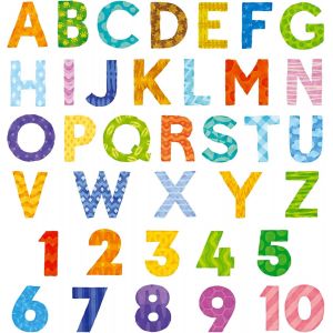 Eryi-Ds9-4003 Alphabet Coloré Chiffres Stickers Muraux Enfants Abc 123 Sticker Mural Peel And Stick Amovible Pour Chambre D'enfant Salon Art Peintures Murales Décor Bébé Salle De Jeux - Neuf