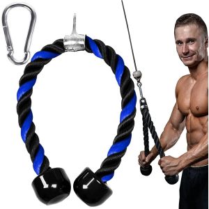Corde Triceps, Nylon Poignée Câble Corde À Tirer Caoutchouc Solide Accessoire De Triceps Pour Homme Gym[Ela710343] - Neuf